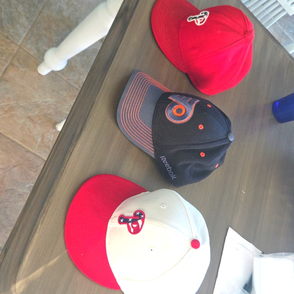 3 Mens Sports Hats Lot USA made